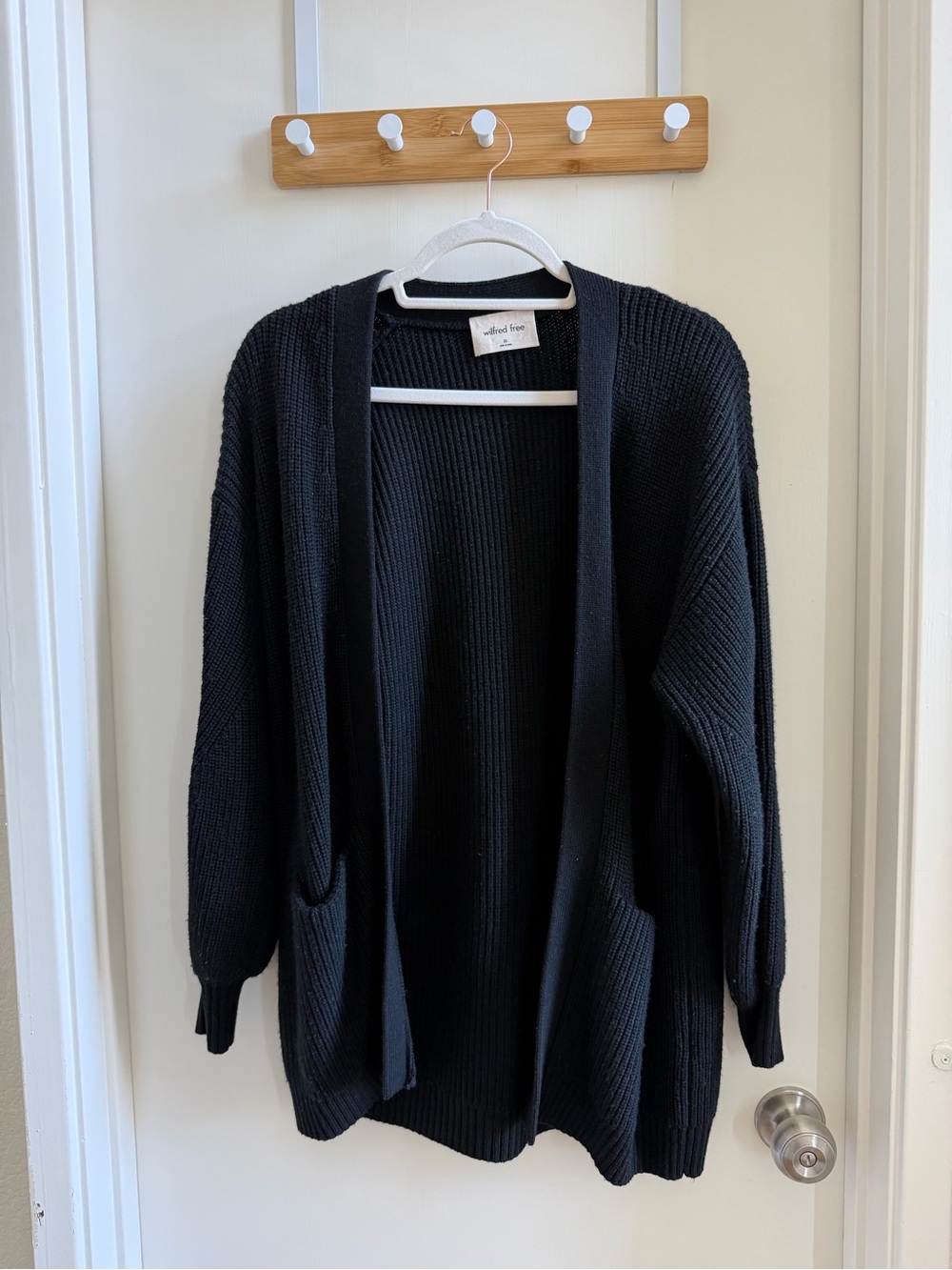 ARITZIA Wilfred Free Open-Front Ribbed Cardigan
